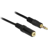 DeLOCK - Rallonge de câble audio - mini-phone stereo 3.5 mm femelle pour mini-phone stereo 3.5 mm mâle - 1 m - noir