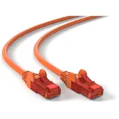 Goobay Câble patch CAT 6, U/UTP, orange, 10 m - Conducteur en aluminium recouvert de cuivre (CCA)