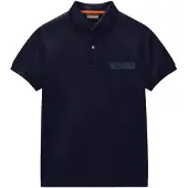 Napapijri New Box Logo Short Sleeve Polo Bleu 4 Years Enfants