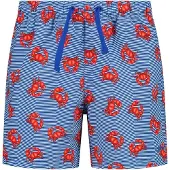 CMP Short de bain rayé à motif crabe enfant