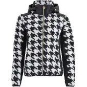 Mountain Peak Polaire à capuche zippé bi-matière badge poitrine femme
