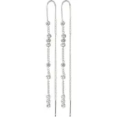 Pilgrim Boucles d'oreilles 'Kamari' argent / blanc