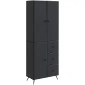 vidaXL Ensemble de meubles , 2 pièces, noir, aggloméré