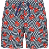 CMP Short de bain rayé à motif crabe enfant