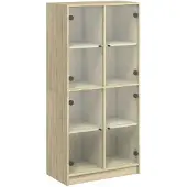 vidaXL Highboard avec portes Chêne Sonoma 68x37x142 cm Matériau dérivé du bois