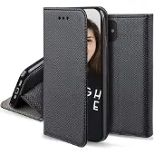 Techsolz Etui magnétique pour Samsung Galaxy A55 5G noir (Samsung Galaxy A55), Coque pour téléphone portable, Noir