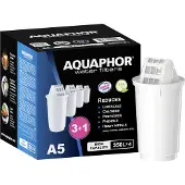 AQUAPHOR A5 Cartouche filtrante Aqualen Pack 3+1 pour filtres à eau de table Provence, Prestige, Atlant, Arctic et Smile