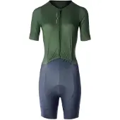 Santini Leaf Short Sleeve Trisuit Vert L Femme