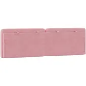 vidaXL Coussin de tête de lit rose 160 cm velours