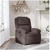 vidaXL Fauteuil relax brun foncé Tissu