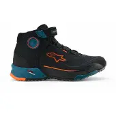 Alpinestars Chaussures De Moto CR-X Drystar Black Petrol Orange Fluo