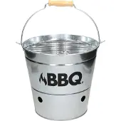 ECD-Germany Seau à charbon de bois Gril portable 26,5 cm