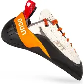Ocun Jett LU - Chaussure d'escalade polyvalente à lacets, couleur : gris / orange, pointure : 9 UK / 43