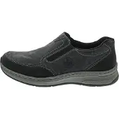 Rieker Chaussons de ville pour hommes, modèle pantoufle, couleur noire, pour un usage décontracté