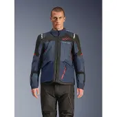 Alpinestars Andes V4, veste textile Drystar ,Noir/Bleu Foncé/Rouge ,L