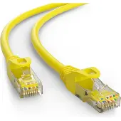 PROCABLE Câble patch CAT 6, U/UTP, jaune, 5 m - Conducteur en aluminium recouvert de cuivre (CCA)