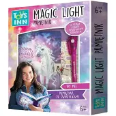 Stnux Journal de la licorne Magic Light (À rayures, Couverture rigide)