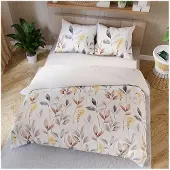 MARKIZETA HOME Literie, satin de coton, haute qualité 160x200 Zaria feuilles