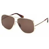 Max mara Lunettes de Soleil MM0190 60/11/135 Shiny pale gold Varnished metal WOMAN MM0190