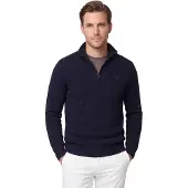 Barbour pour homme. MKN0339 Pull Essential Zip navy (XL), Casuel, Laine, Marine