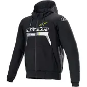 Alpinestars Chrome Ignition Hoodie ,Noir/Jaune Néon/Gris ,XL