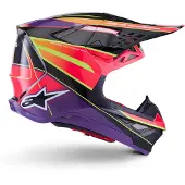 Alpinestars Casque Supertech M10 Era ECE 22.06 Pink Violet Yellow Fluo Glossy