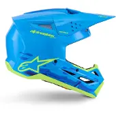 Alpinestars S-M3 Force Bleu Jaune Casque Motocross Taille S