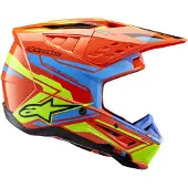Alpinestars S-M5 Action 2 Helmet Ece 22.06 Orange Fluo Cyan Yellow Fluo G Taille S