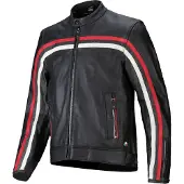 Alpinestars Veste En Cuir Dyno Black Ruby Red Ecru, Taille: M