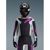 Alpinestars Maillot FLUID GRID, (noir/gris clair/violet, taille M)