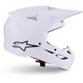Alpinestars Casque S-M3 Solid ECE 22.06 White Glossy, Taille: XL