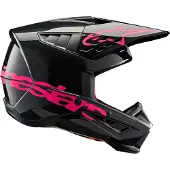 Alpinestars Casque S-M5 Corp ECE 22.06 Black Diva Pink Glossy, Taille: XXL