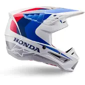 Alpinestars Casque Honda S-M5 ECE 22.06 White Blue Red Glossy, Taille: XXL