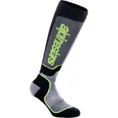 Alpinestars Chaussettes MX Plus Black Gray Yellow Fluo