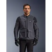 Alpinestars Veste textile imperméable Maxdura Drystar XF pour moto, gris foncé/noir, taille S
