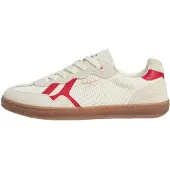 Pepe Jeans Baskets basses 'Ball Natural' crème / gris clair / rouge