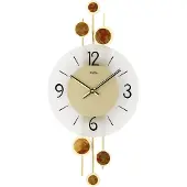 AMS Horloge murale à quartz , mouvement à quartz, 23x47x5cm, 9389