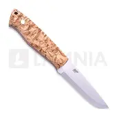 Brisa Couteau Trapper 95, Elmax Scandi, curly birch, left