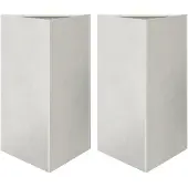 vidaXL Jardinières 2 pcs triangulaire 50x43x75 cm acier inoxydable
