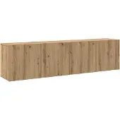 vidaXL Armoires murales TV 2 pcs. Chêne Artisan 80x30x41 cm