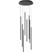 Lyora Suspension design Elettra 8 lumières noir