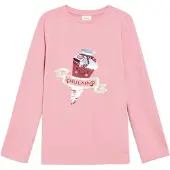 s.Oliver T-Shirt rose / blanc