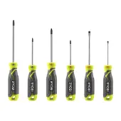 Ryobi Surubelnite set, 6 platens, green, otel crom-vanadiu