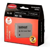 Hähnel Batterie de remplacement HL-10L, pour Canon NB-10L (Batterie de l'appareil photo), Alimentation pour appareil photo, Blanc