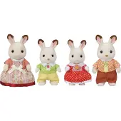 Sylvanian Families Famille Lapins Chocolat - - 5655 - Articulés et habillés - 3 ans et plus
