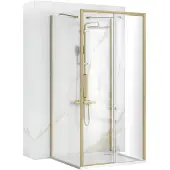 REA Cabine De Douche Murale Rapid Slide Brush Gold 160x90