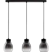 Nova Luce Suspension Blacu 3 lumières noir droit