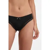 HUGO String en microfibre stretch avec finitions en dentelle