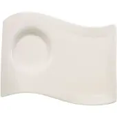 Villeroy & Boch 6x Plateau de fête grand NewWave Caffè, Soucoupe, Blanc