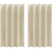 vidaXL Rideaux occultants 2 pcs Crème 140 x 140 cm Velours